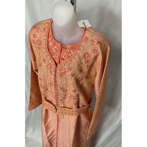 Nwot Kashkha Versatile style two-piece jalabiya Indian wedding outfit orange